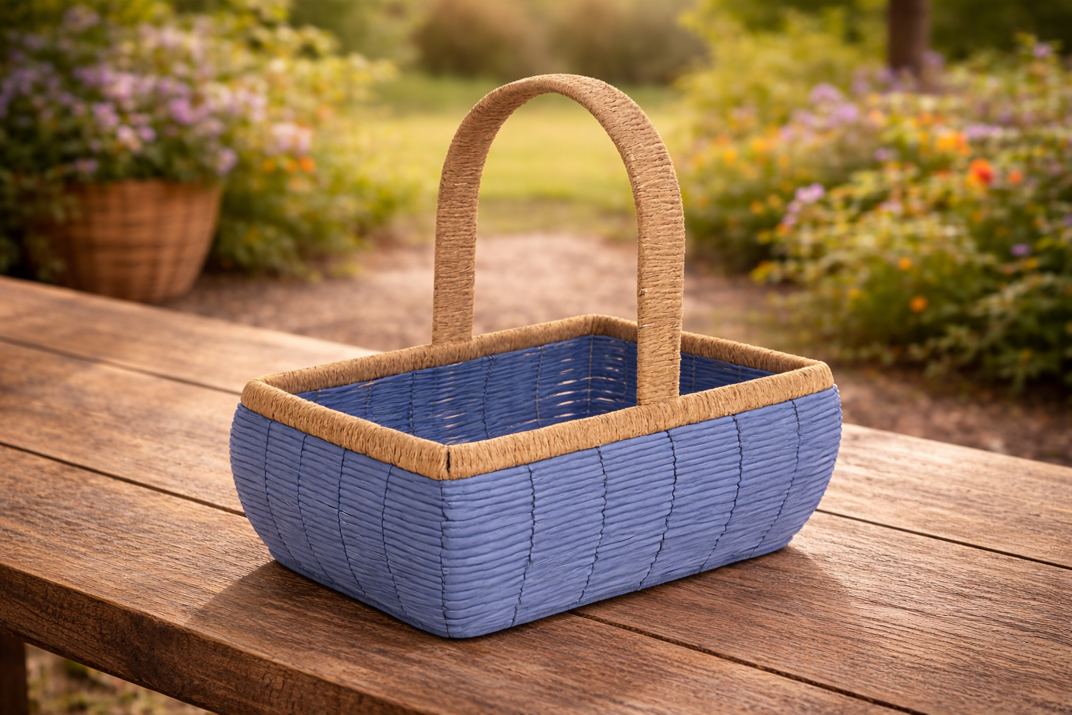 CESTA RECTANGULAR BICOLOR