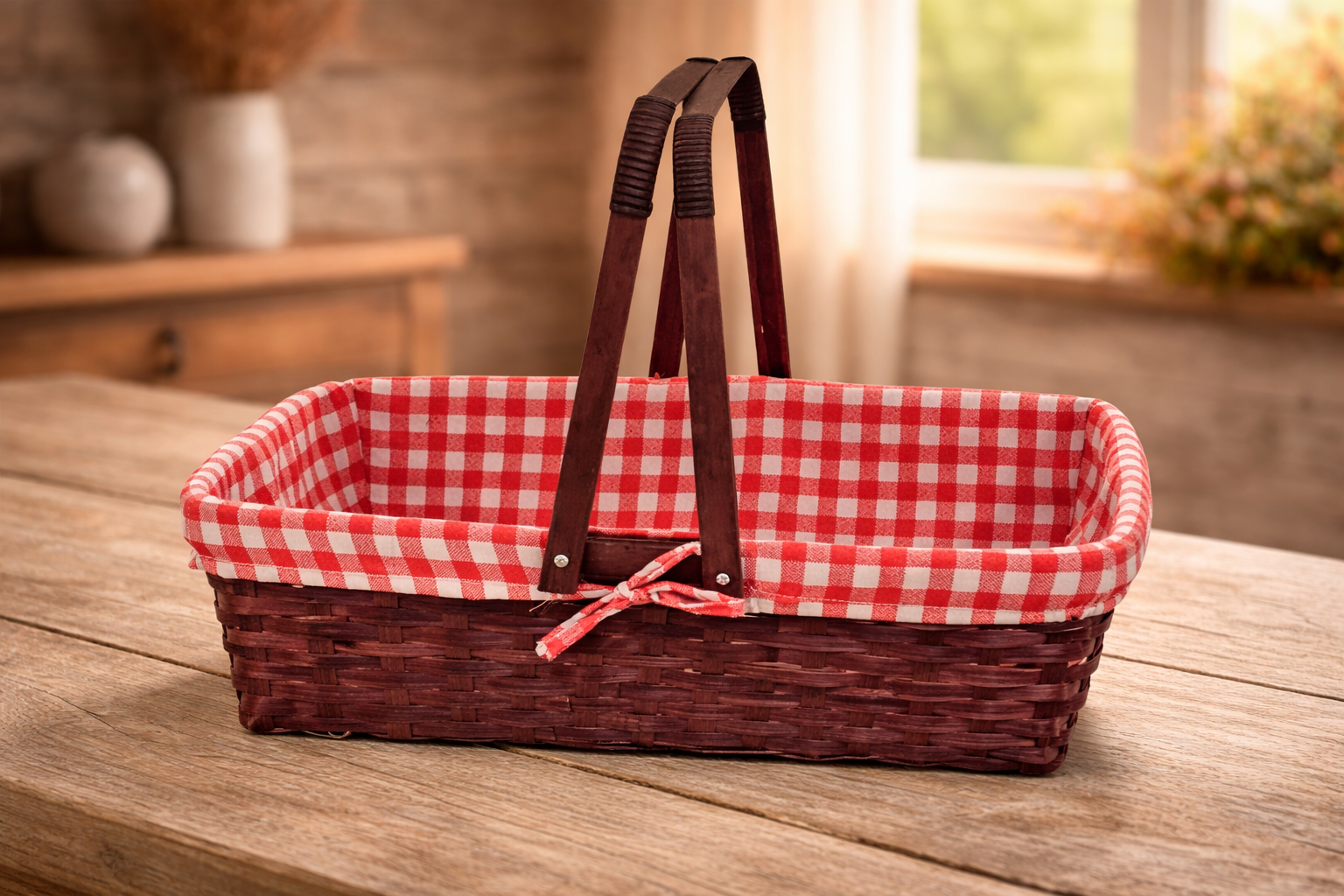 CESTA BAMBÚ ASA ABATIBLE FORRADA