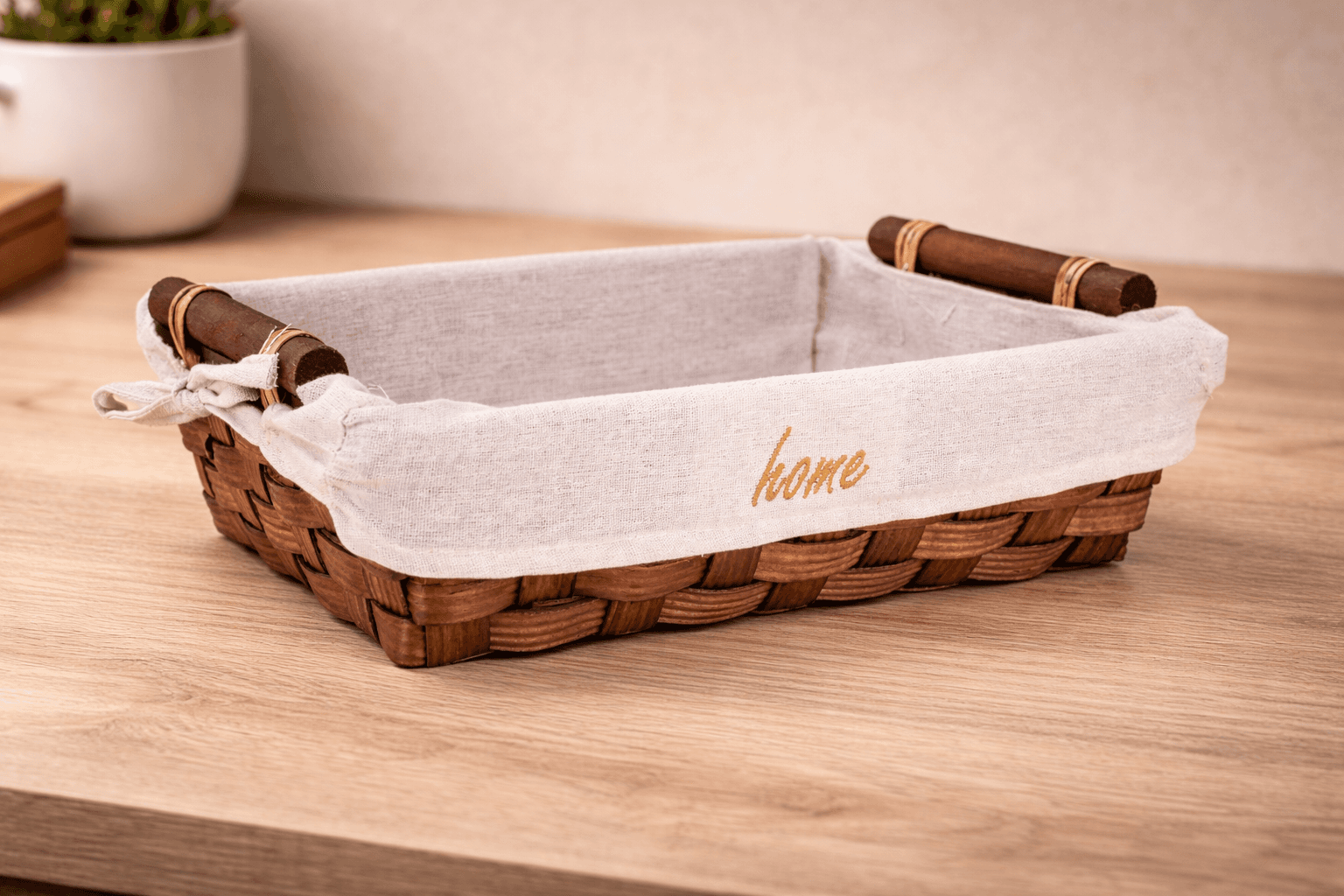 BANDEJA CASTAÑO FORRADA ASAS MADERA