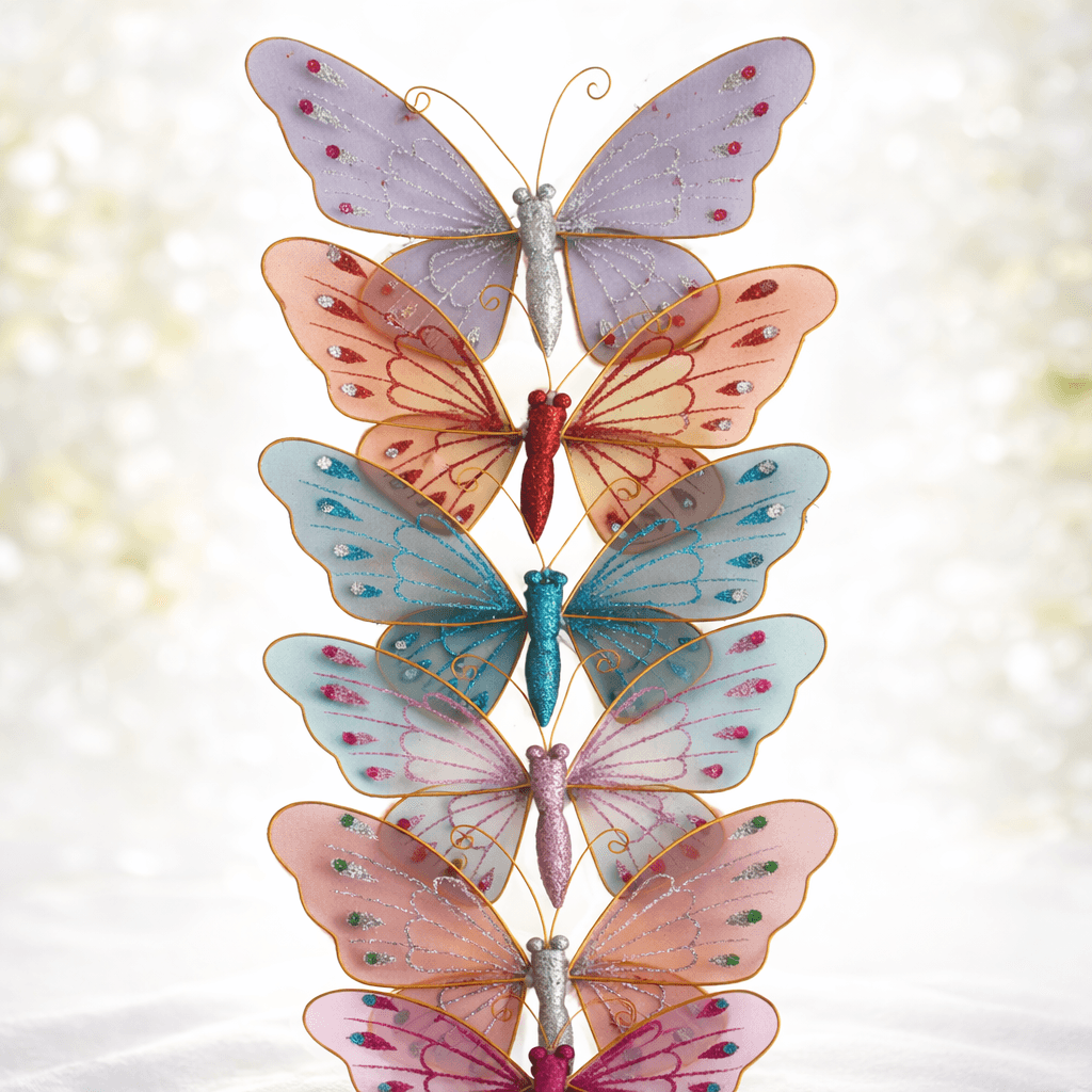 MARIPOSA DECORATIVA SET 6 UDS.
